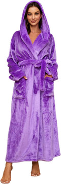 Womens Long Hooded Plush Robe for Ultimate Warmth and Comfort