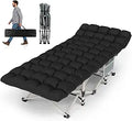 Heavy-Duty Portable Camping Cot for Adults with Mattress
