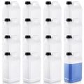 1 Gallon Square Plastic Jugs 16-Pack - Durable HDPE Storage