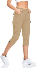 GymBrave Women's Hiking Cargo Pants Quick Dry Capris - UPF 50