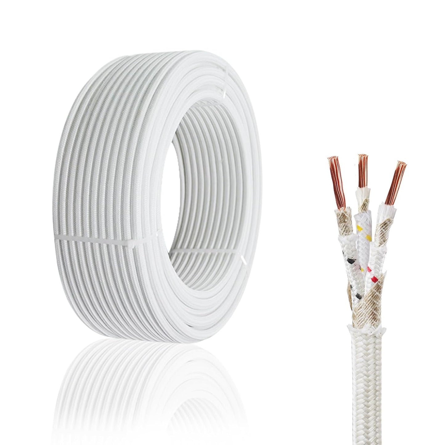 13 Gauge High Temperature Wire 25Ft for Lamps and Heaters