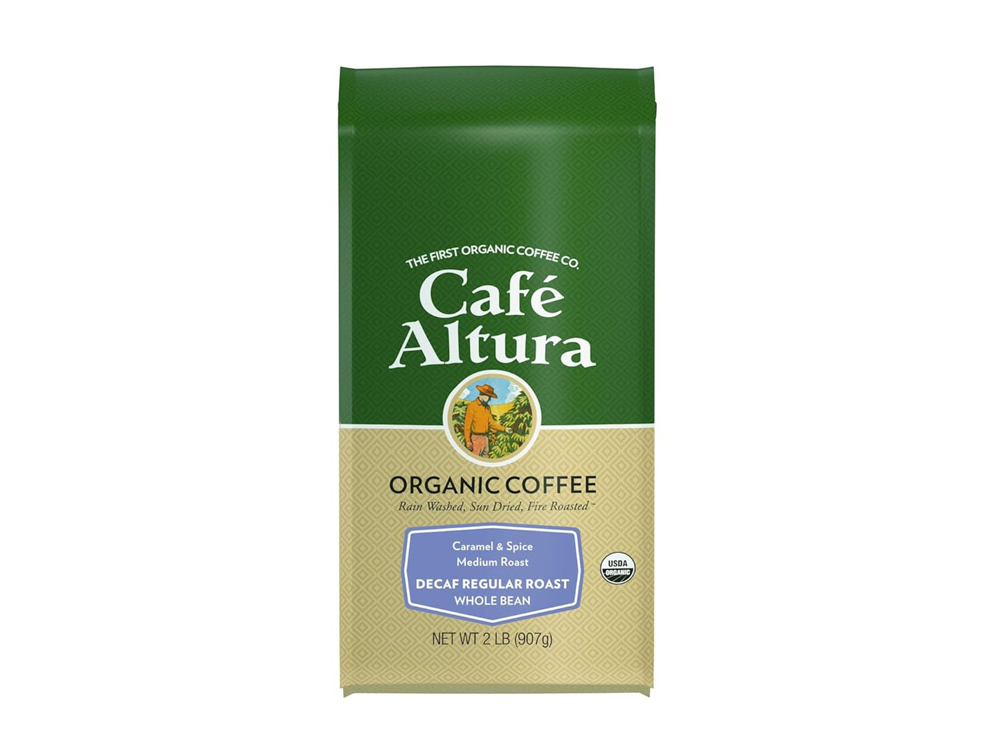 Cafe Altura Whole Bean Organic Coffee, Decaf Regular Roast