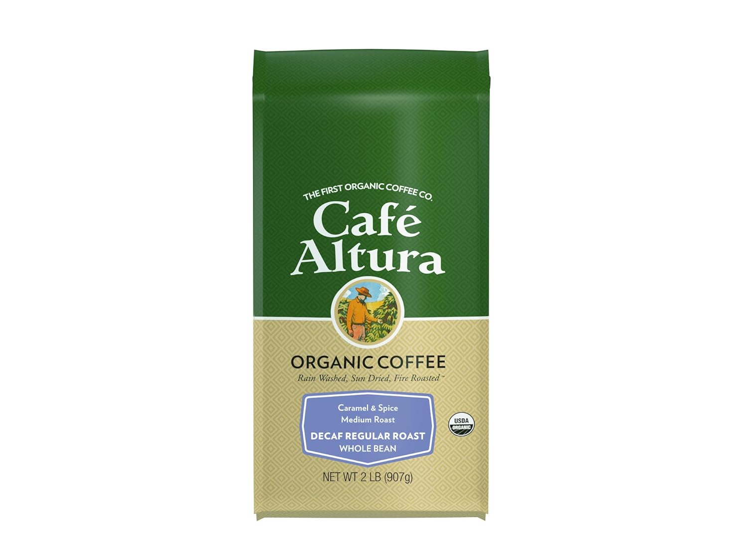 Cafe Altura Whole Bean Organic Coffee, Decaf Regular Roast
