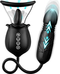 Rose Sex Toy for Womens Sex Toys - 3in1 Dual Stimulation Rose Vibrator