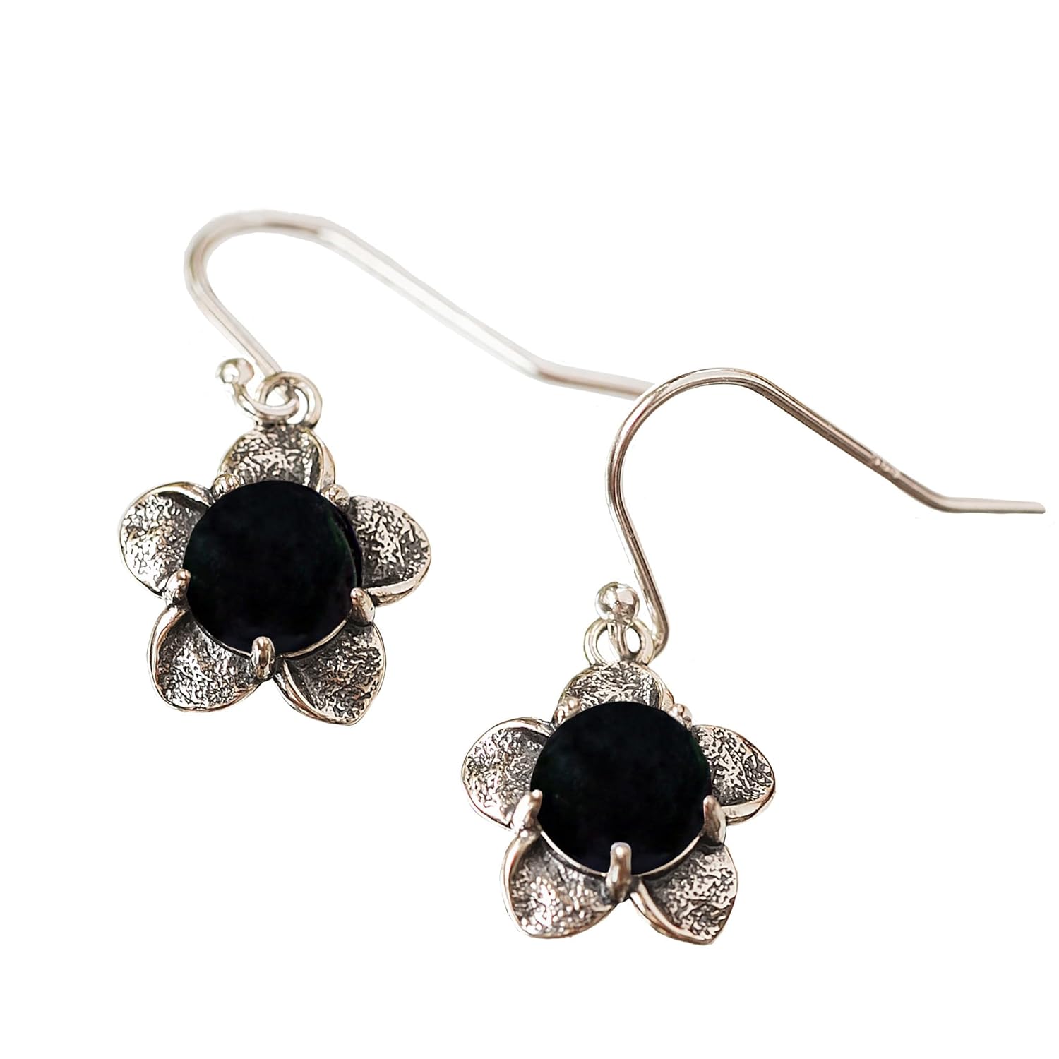 Handmade Bloom Once More Earrings with Recycled Vintage Glass