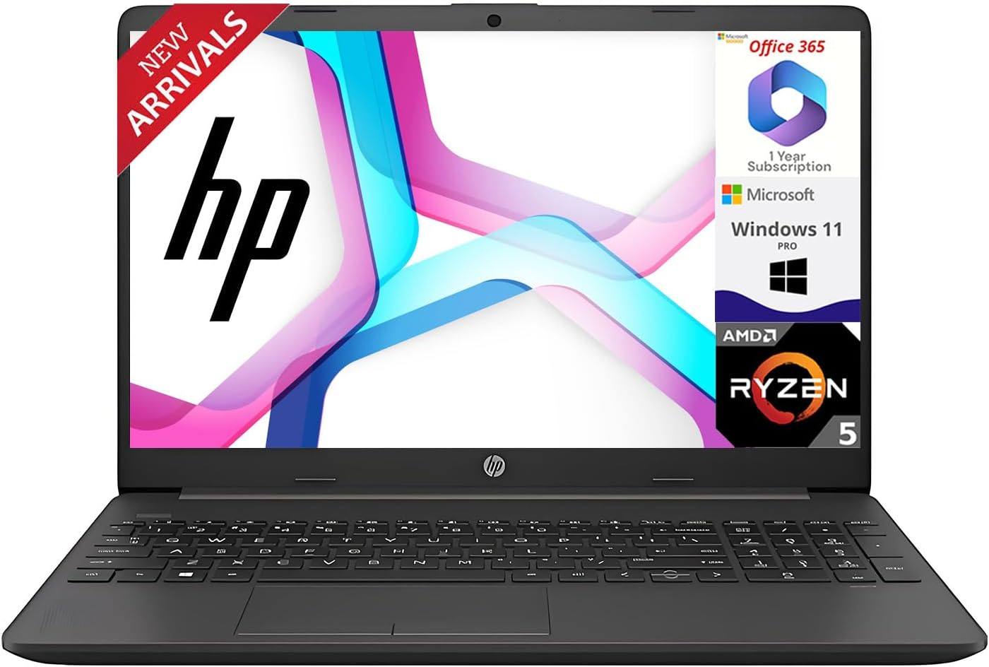 HP 2025 15.6 Business Laptop with Ryzen 5 and Office 365