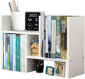Meikuler Desktop Shelf Organizer - Adjustable Wood Display Desk Shelf