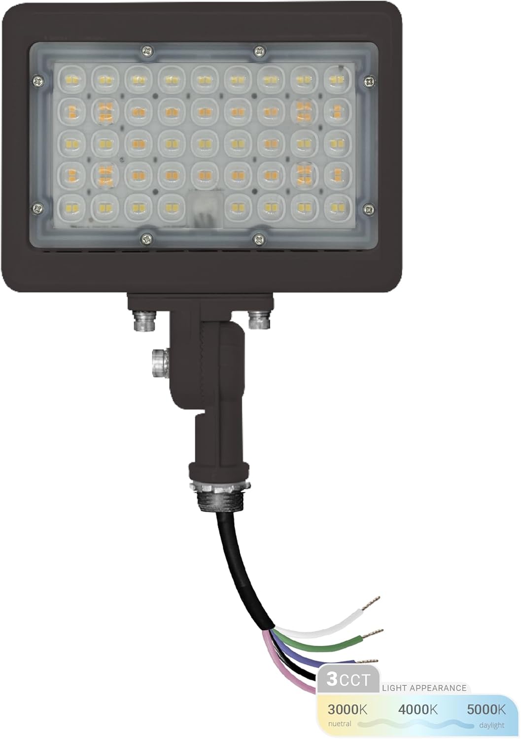 NUWATT 30W LED Flood Light with 3CCT Selectable Color Options
