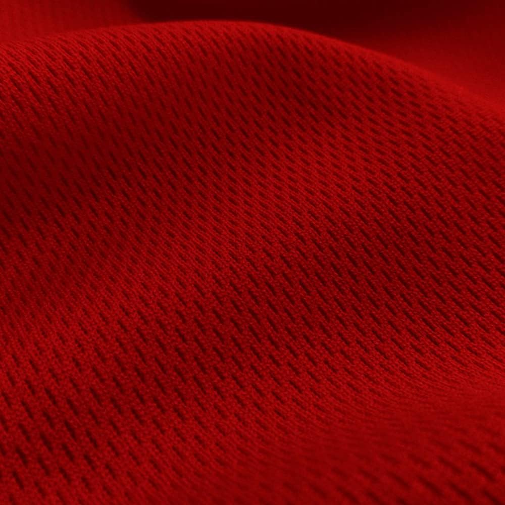 Pico Textiles 15 Yards Red Polyester Dimple Mesh Jersey Fabric