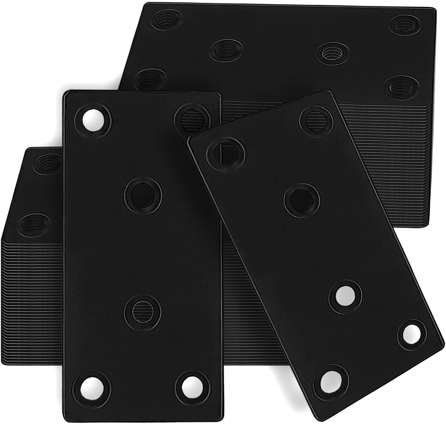 50 Pcs 4in Black Mending Plate by HANDRERLEE for Furniture