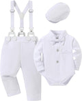 Baby Boy Clothes Suits 0-24M Infant Gentleman Outfit with Beret