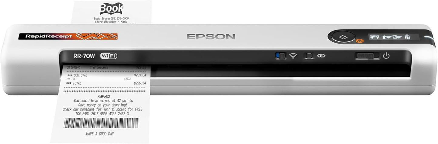 Epson RapidReceipt RR-70W Wireless Mobile Scanner for Documents