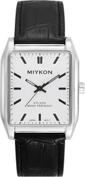 Classic Tank Square Watch for Men - Black Leather Vintage Style