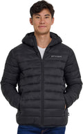 Packable Puffer Jacket for Men with Hood - Lightweight Nylon Warmth