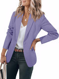 Womens Casual Blazer Open Front Long Sleeve Slim Fit Work Jacket