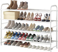 LINZINAR 4 Tier Long Shoe Rack - Wide 26-30 Pair Storage