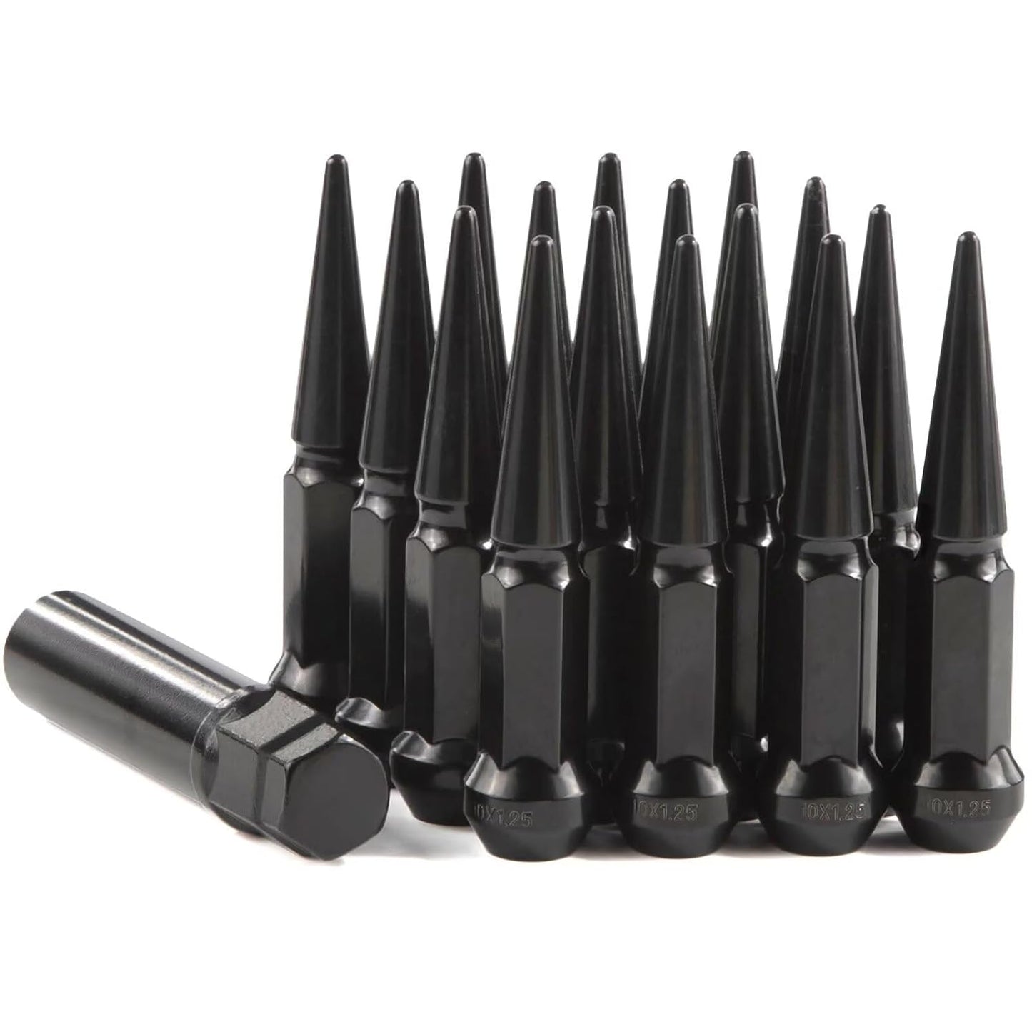10x1.25 Spike Lug Nuts for Aftermarket Wheels - 16pcs Set