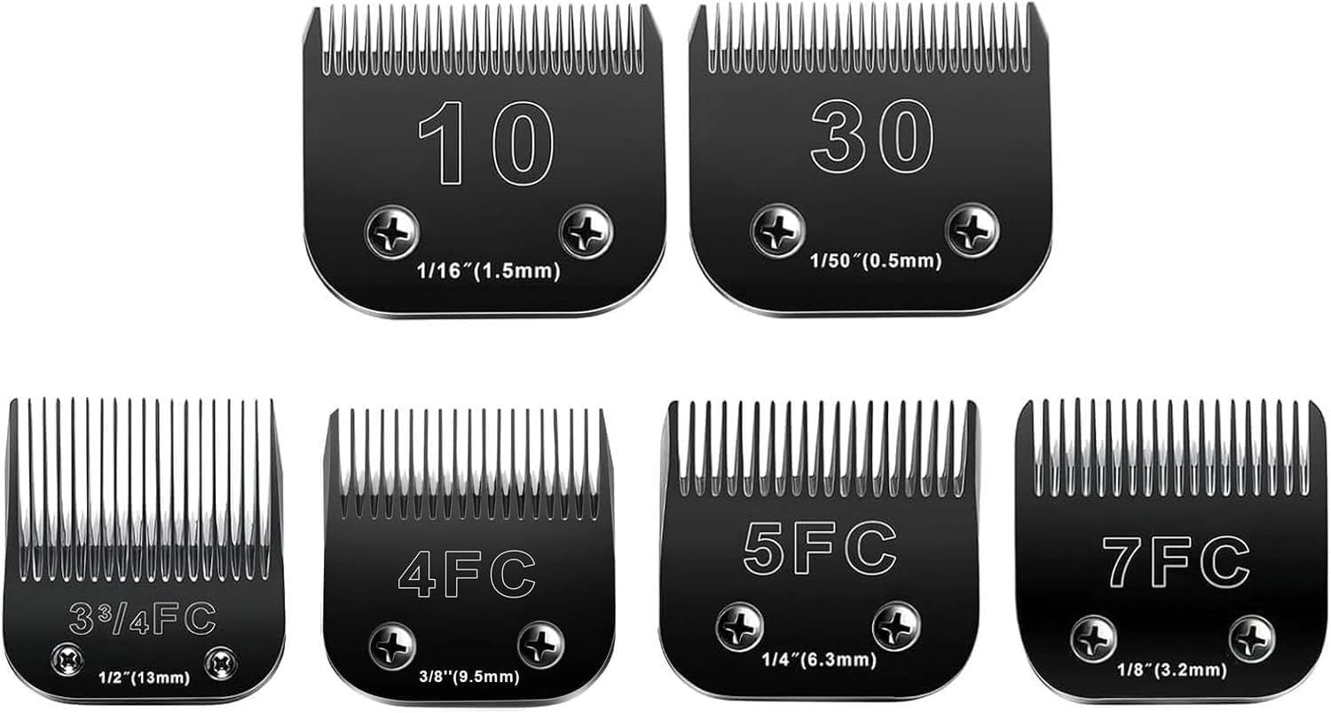 6pcs Dog Grooming Replacement Blades for Andis Oster Wahl Clippers