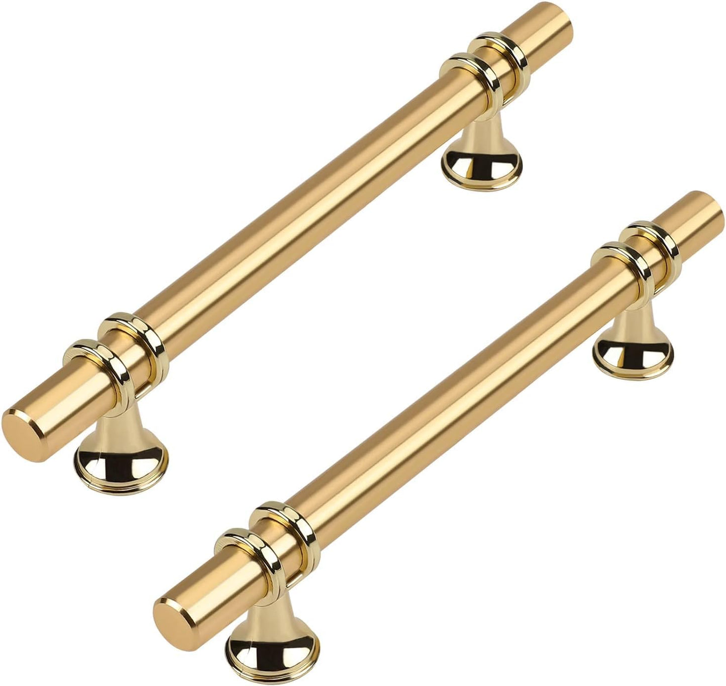 Haliwu 10 Pack Gold Cabinet Handles for Kitchen and Bathroom