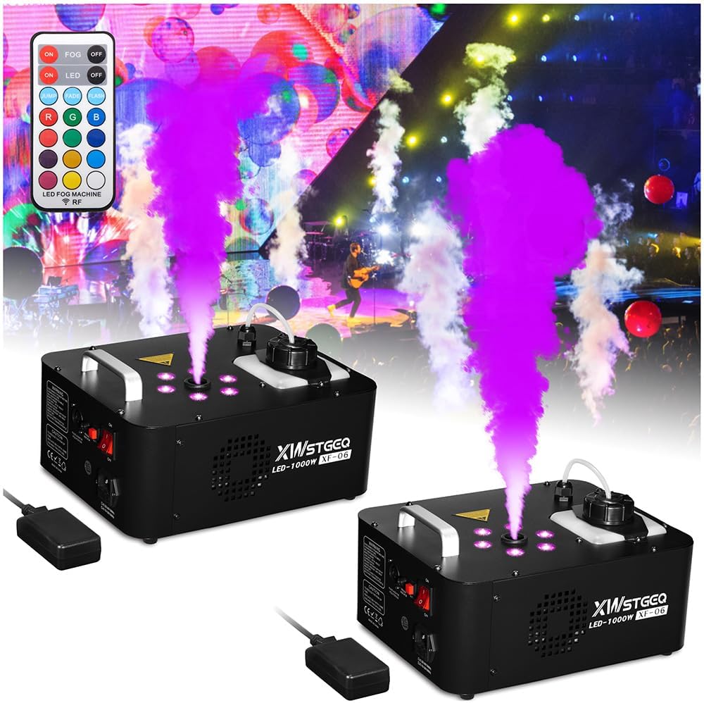 1000W Vertical Fog Machine with LED Lights for Parties and Events