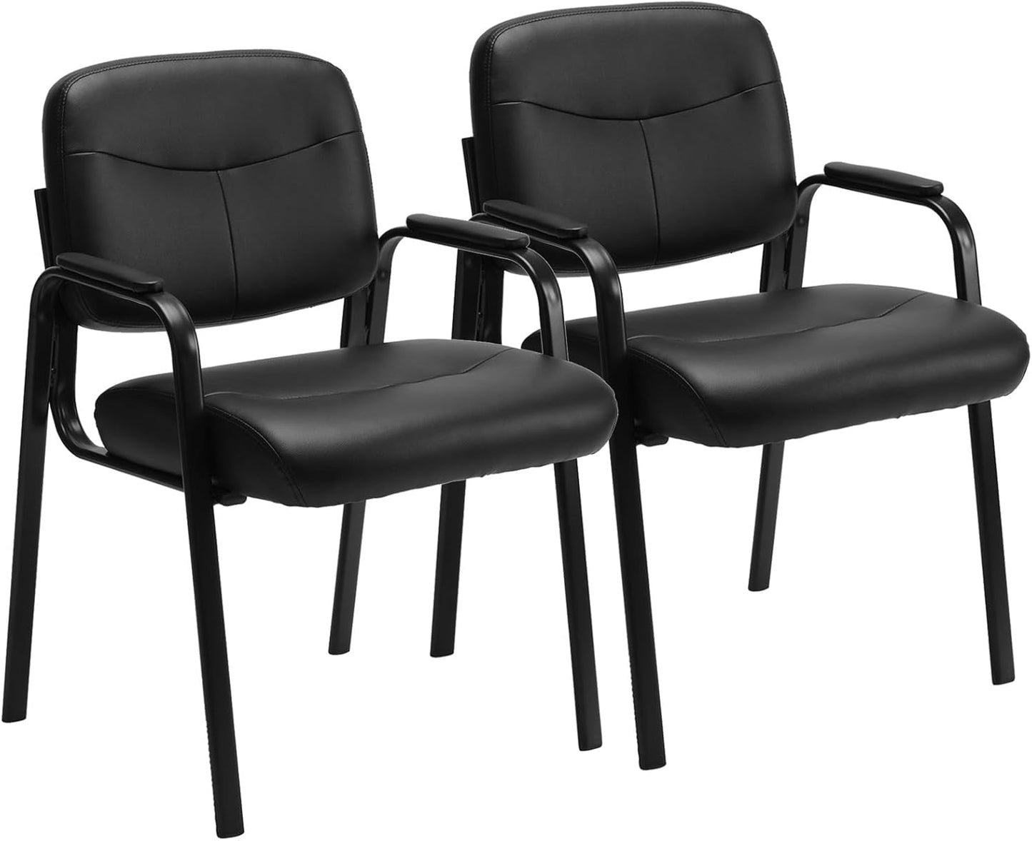 Sweetcrispy Waiting Reception Guest Set of 2 Leather Chairs