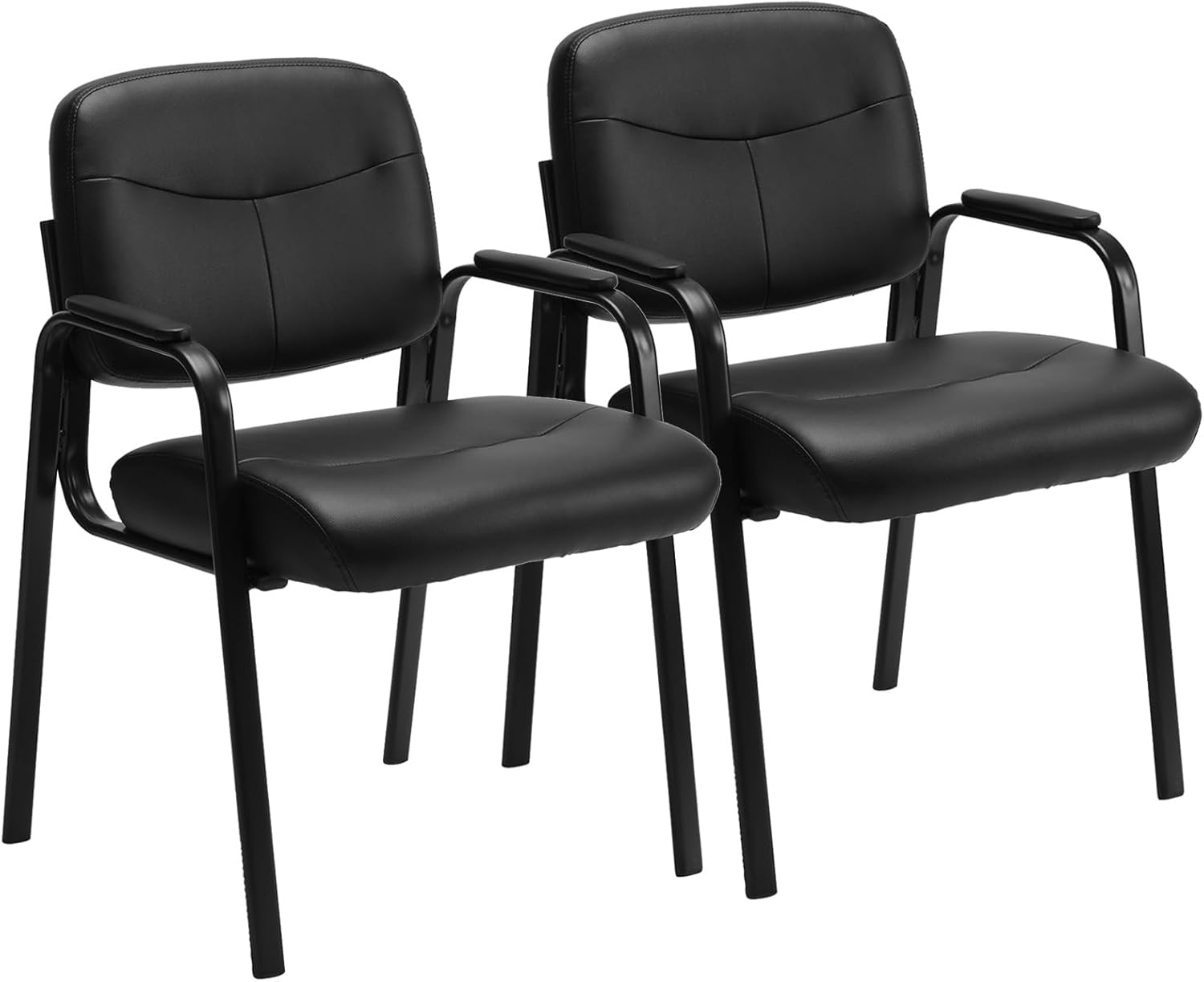 Sweetcrispy Waiting Reception Guest Set of 2 Leather Chairs