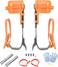 Upgrade Leather Tree Climbing Spikes - Adjustable Tree Spurs for Work