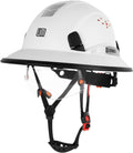 Full Brim Hard Hat with Built-in Visor - Durable Safety Helmet