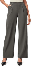 IUGA Womens Wide Leg Dress Pants High Waisted Pull On - Comfortable at