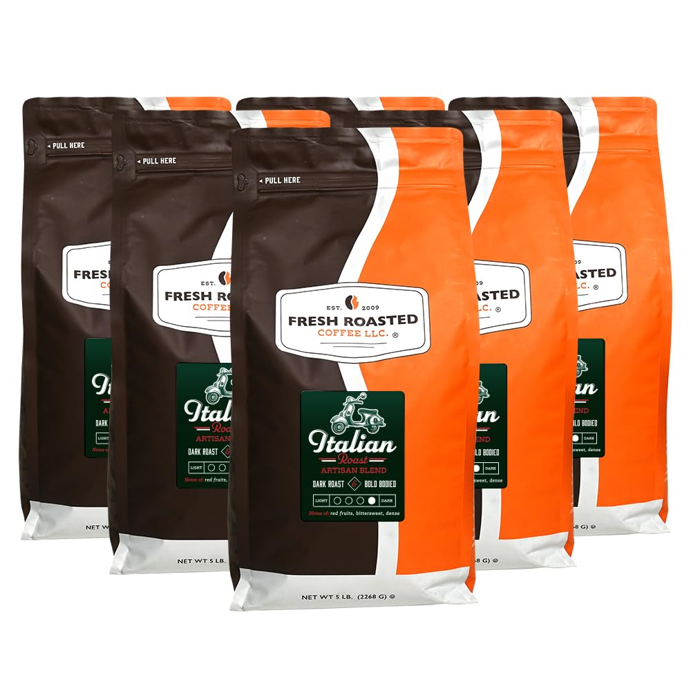 Fresh Roasted Coffee Italian Roast Whole Bean 30 lb Dark Roast
