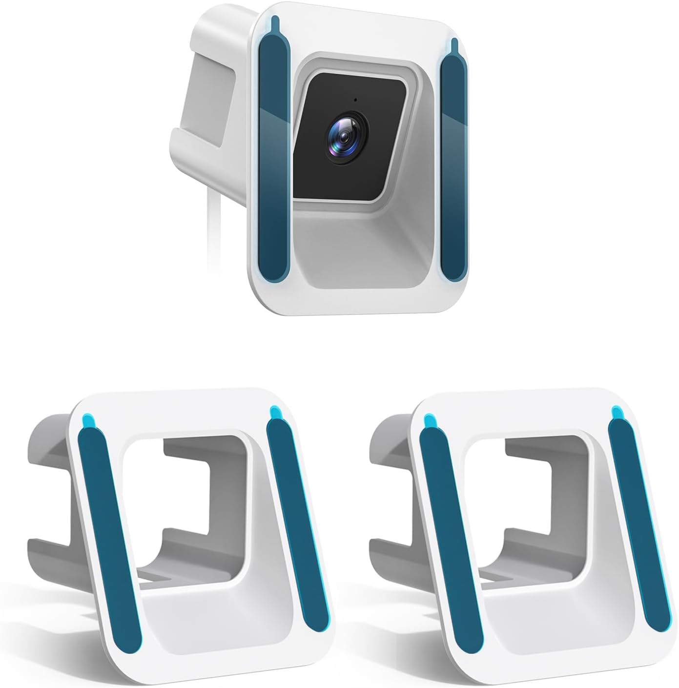 MSAFF Wyze Cam Window Mounts - No Reflections, Easy Angle Adjust, 2pcs White Pack