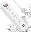 Conference Recessed Power Strip Waterproof with 4 Outlets and 2 USB
