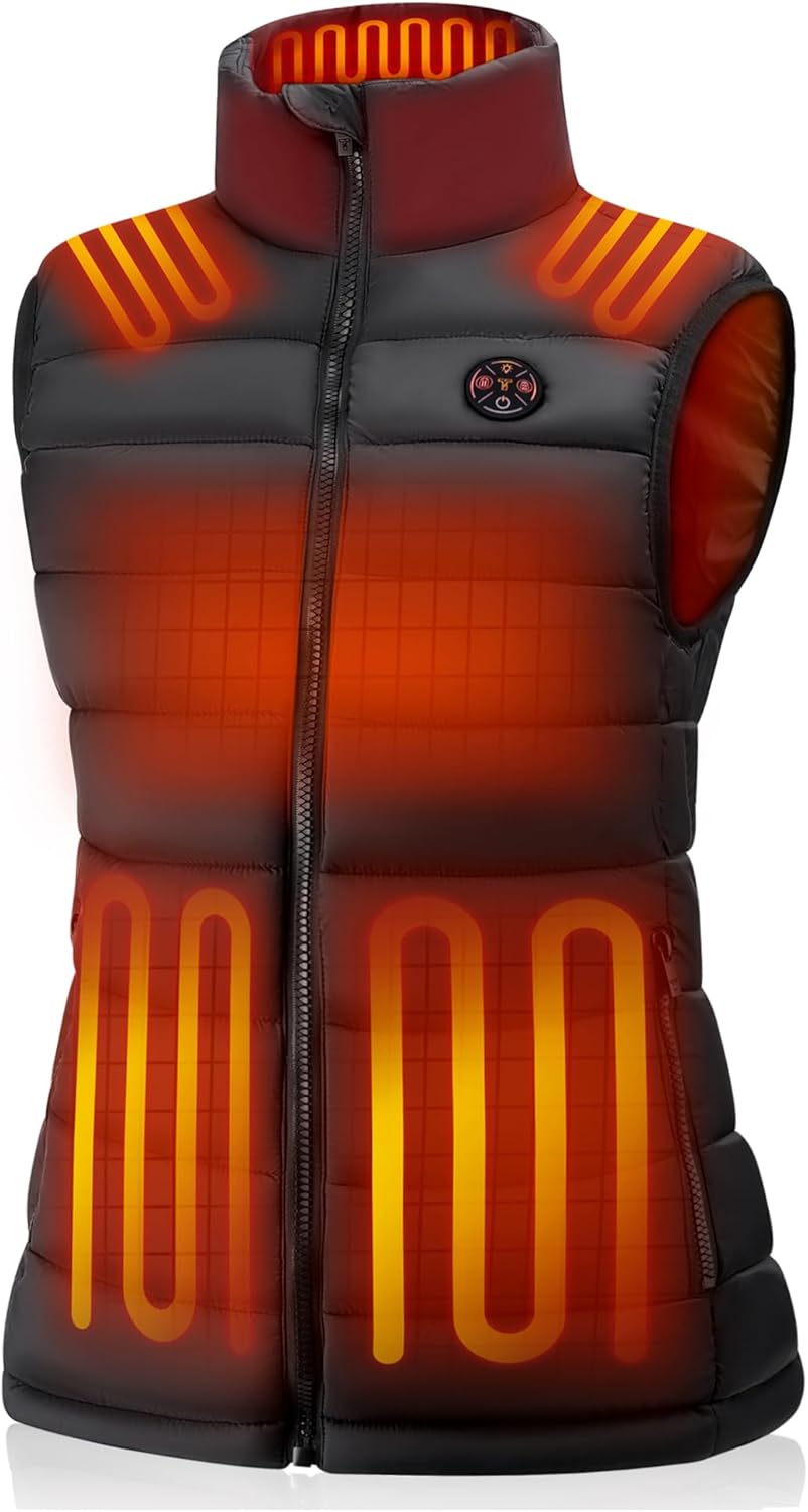 Women Heated Vest with 15 Heating Zones for Outdoor Hiking