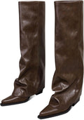 Women's Fold Over Knee High Boots for Wide Calf Comfort and Style