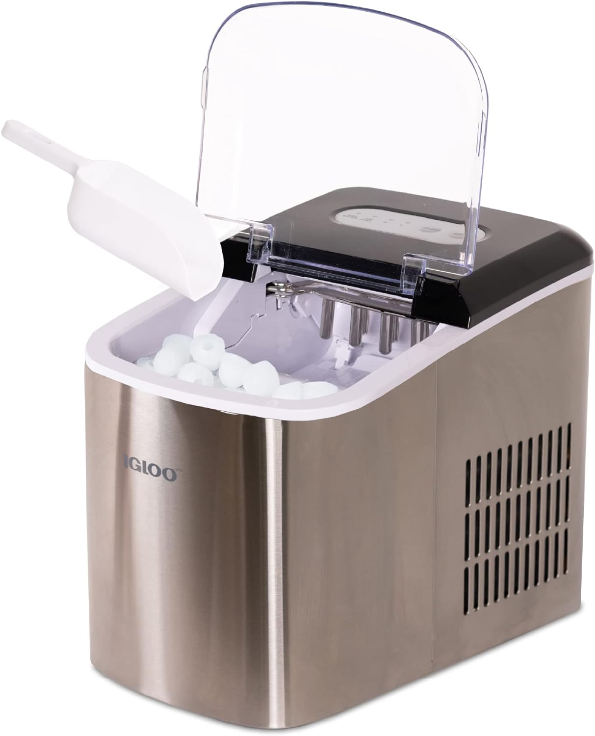 Igloo Portable Ice Maker - 26lb/24hr - Perfect for Drinks - Stainless Steel