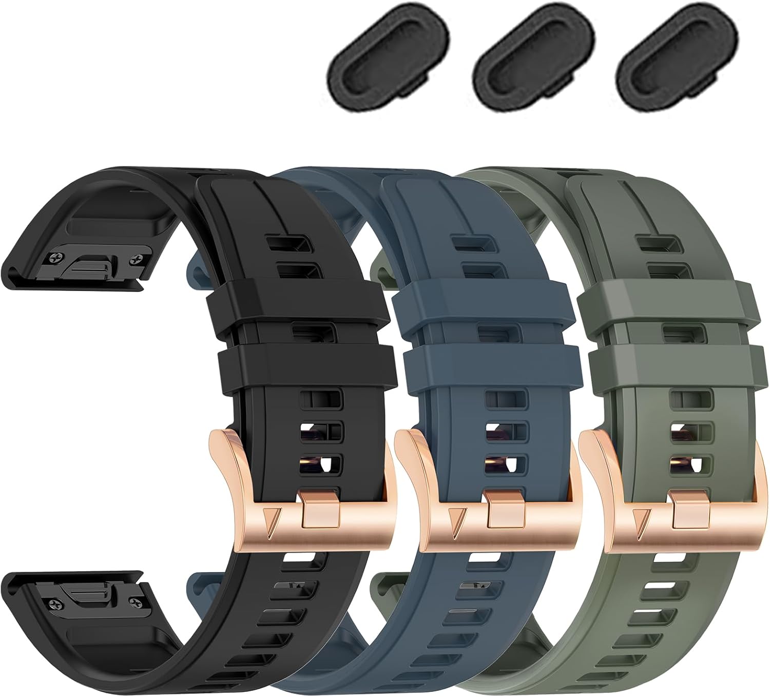 22mm Silicone Quickfit Watchband for Garmin Fenix 8 and More