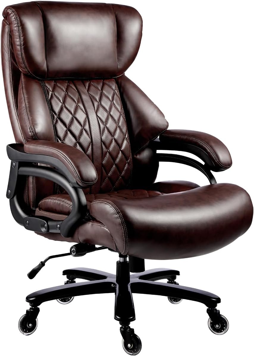 500lbs Big & Tall Executive Office Chair - Adjustable Lumbar Support