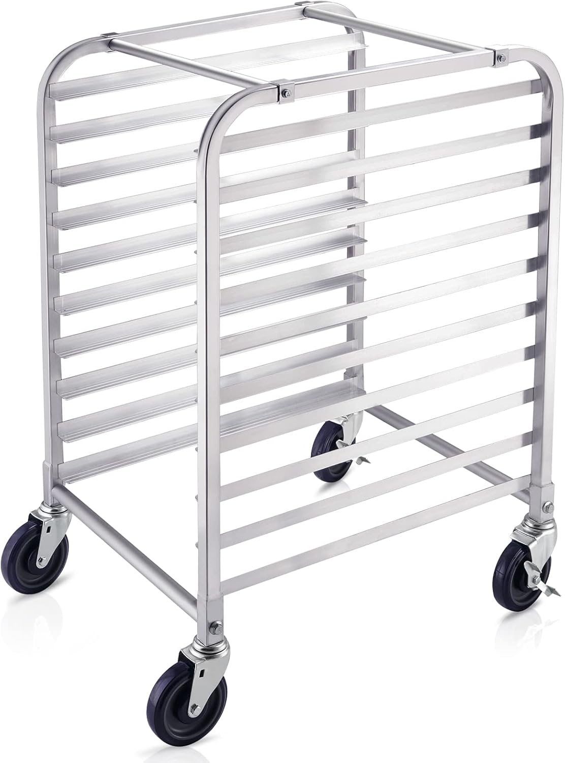 HARDURA Sheet Pan Rack - 10 Tier Aluminum Bakery Rack with Wheels