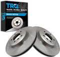 TRQ Front Brake Rotors Set Vented Compatible with 2001-2008 BMW
