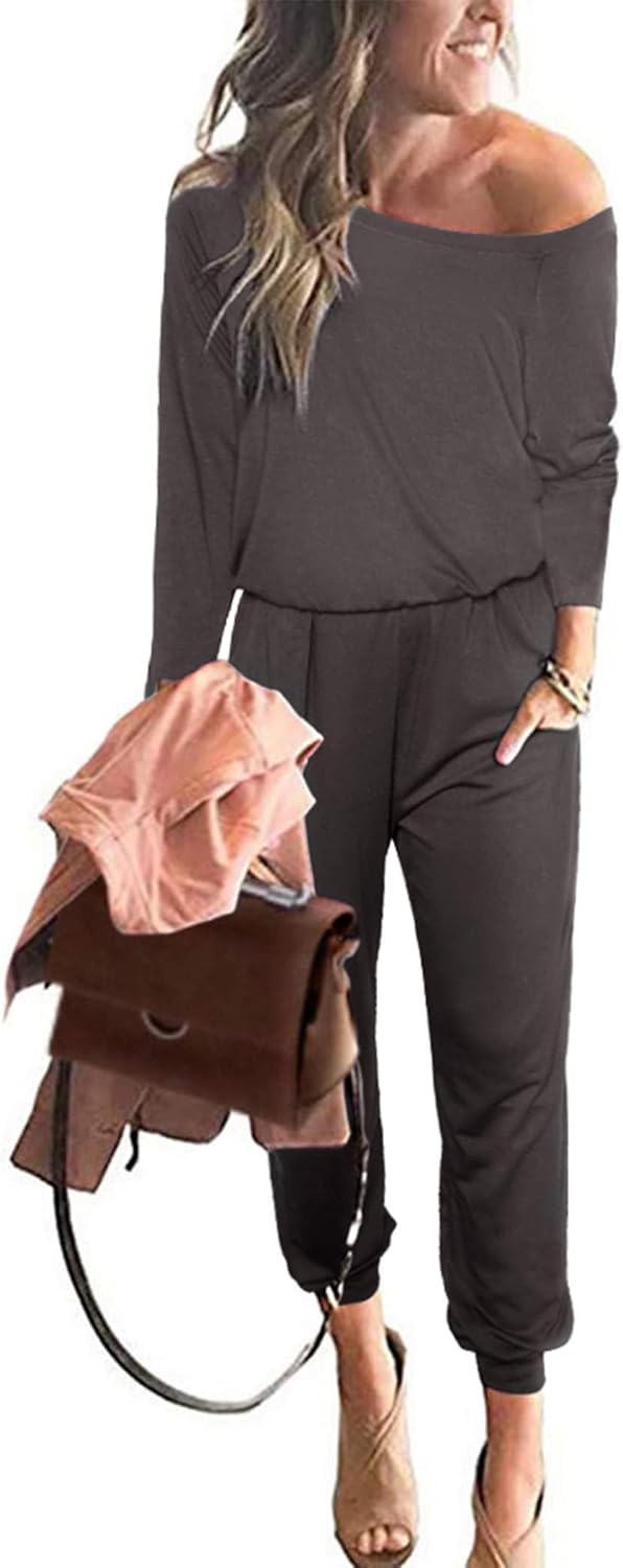 PRETTYGARDEN Jumpsuits for Women Dressy Fall Long Sleeve Style