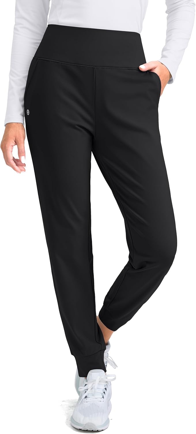 Fleece Lined Joggers for Women - Water Resistant Thermal Pants