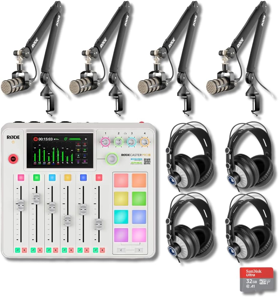 Rode RODECaster Pro 2 Production Console with PodMic and Accessories