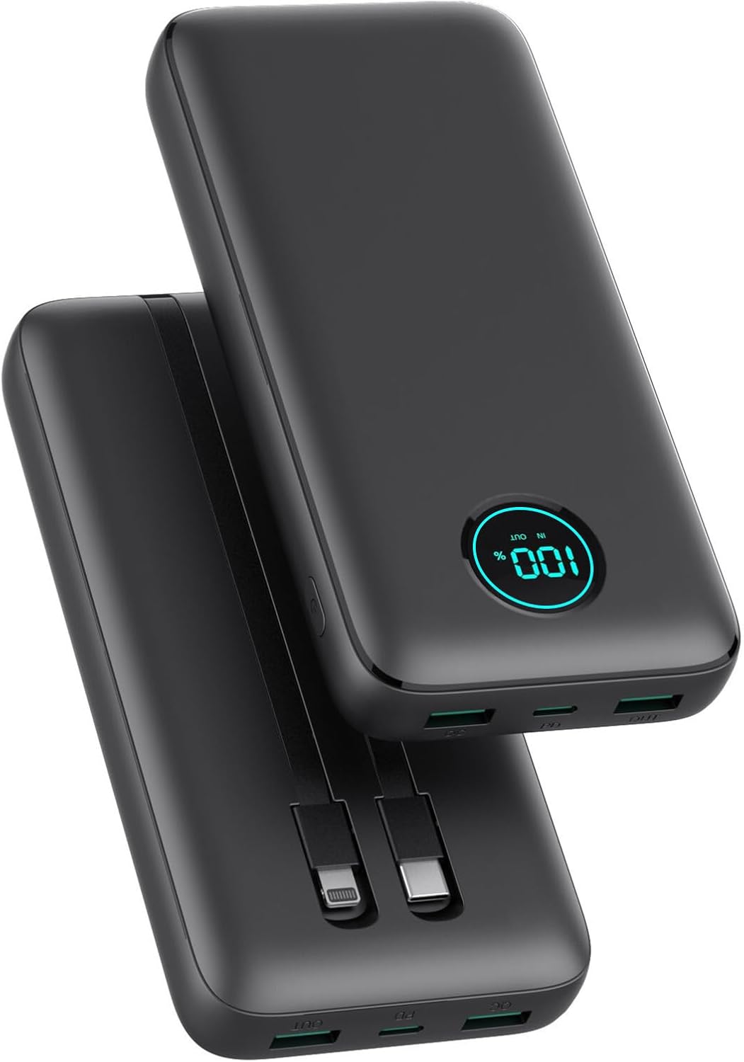 Portable Charger PowerBank 40800mAh with Built-in Cables