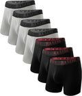 BAMBOO COOL Men's Underwear Boxer Briefs Fly with Built-in 3D Pouch