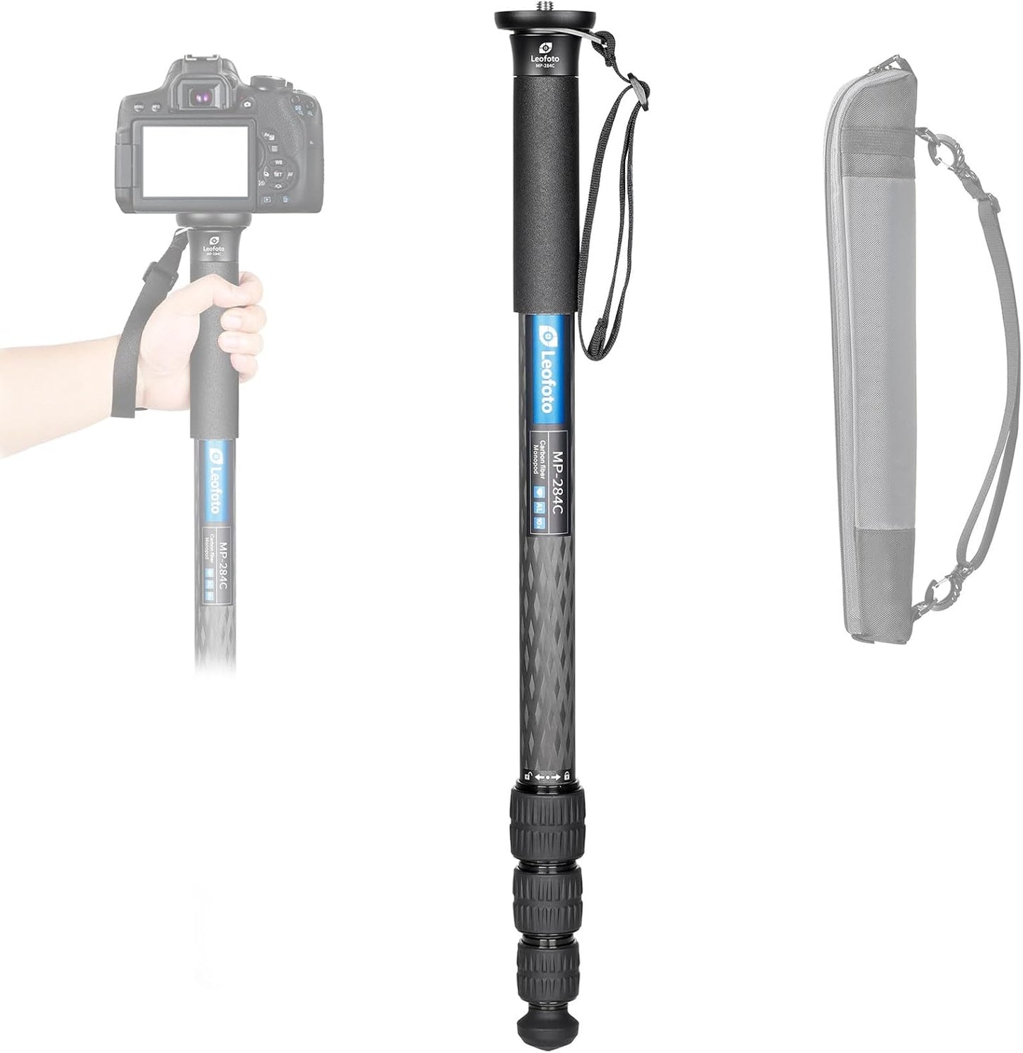 65in Lightweight Travel Carbon Fiber Monopod for DSLR Cameras