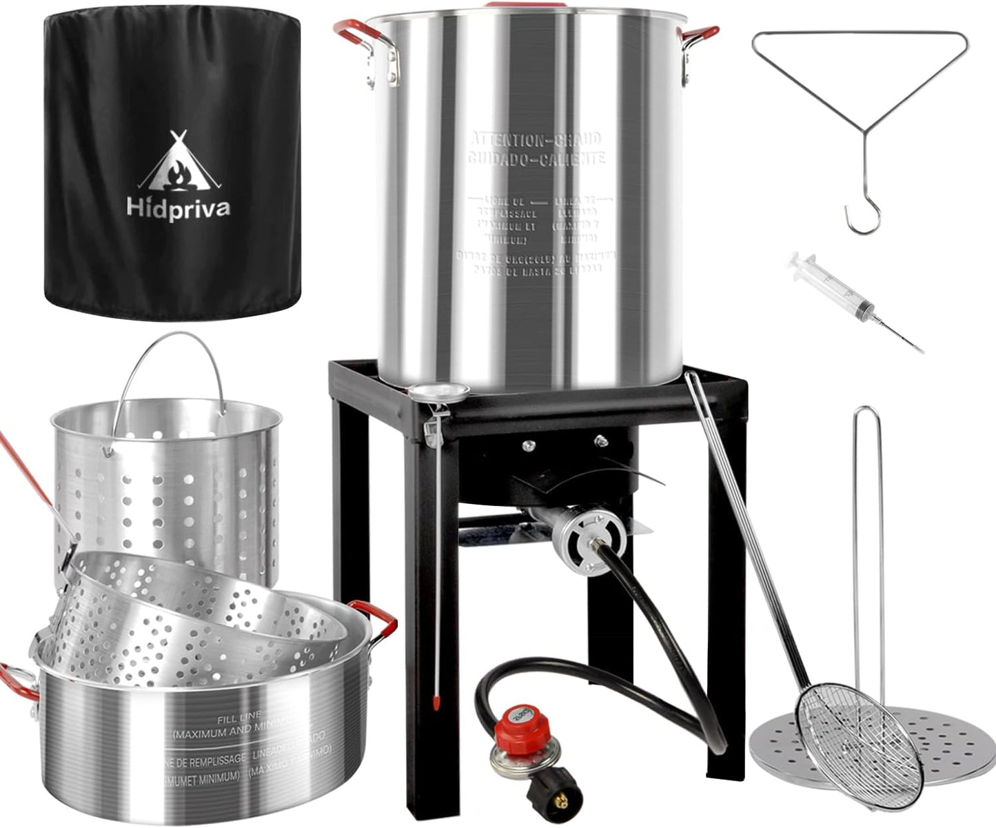 30QT Turkey Fryer Kit with 10QT Fish Fryer and Accessories