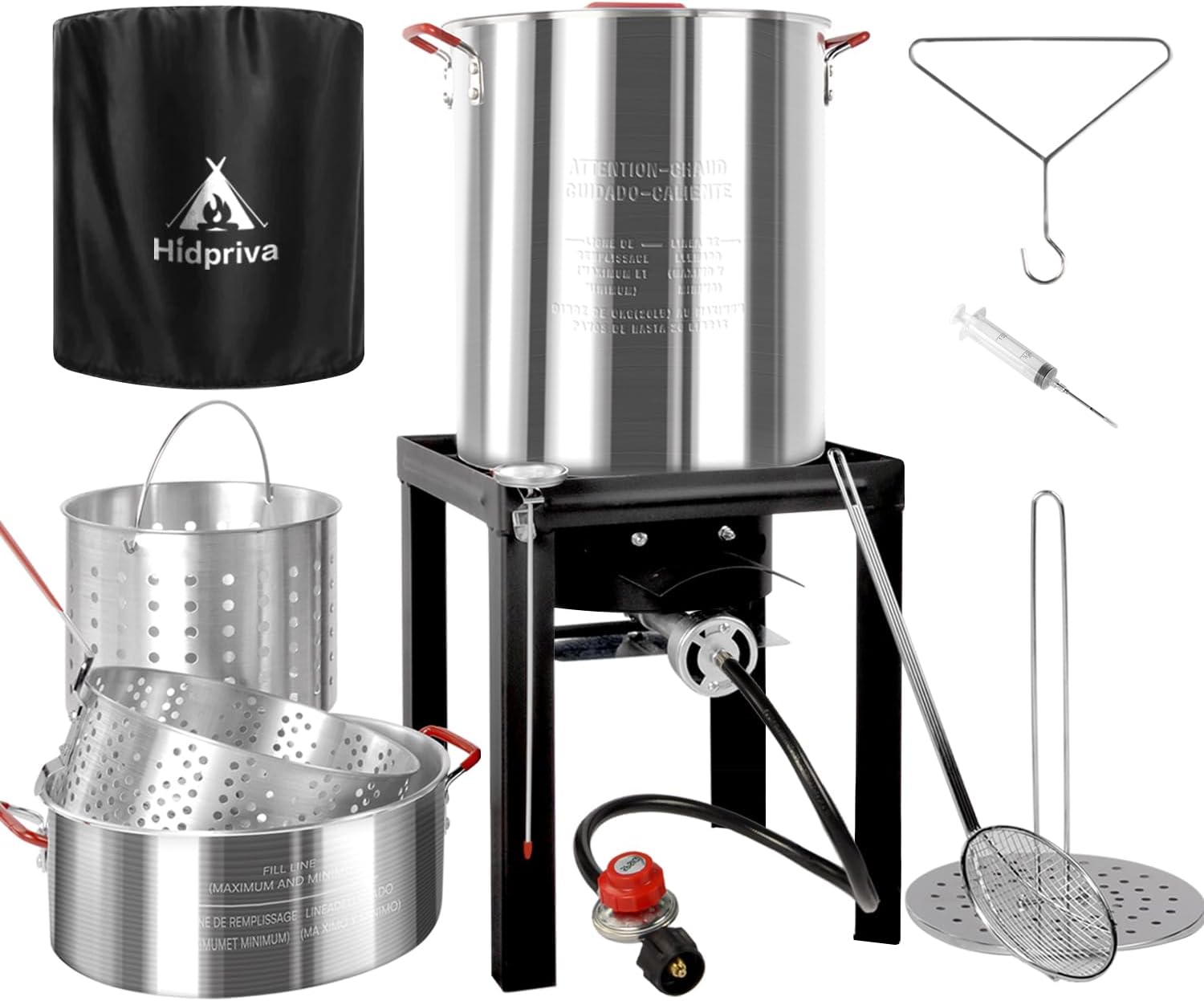 30QT Turkey Fryer Kit with 10QT Fish Fryer and Accessories