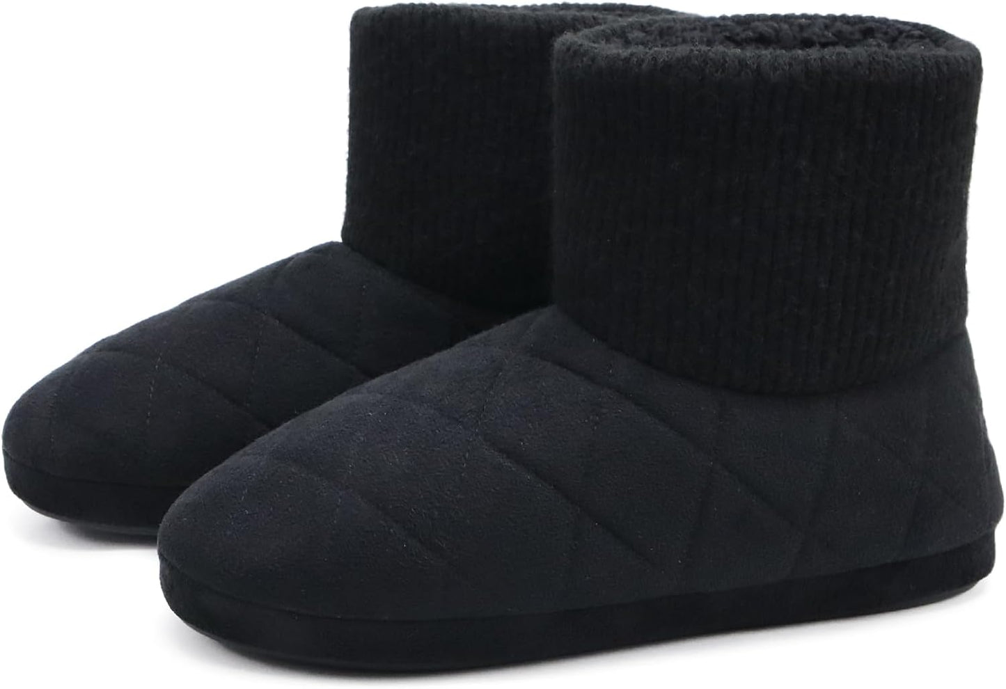 Cozy Memory Foam Slipper Boots for Men with Soft Rubber Sole