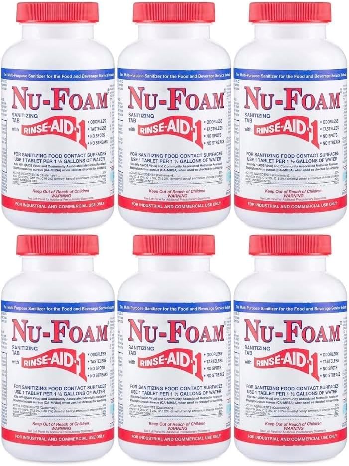 Sanitizing Tablets for Bar Glassware - Superior Rinse Aid