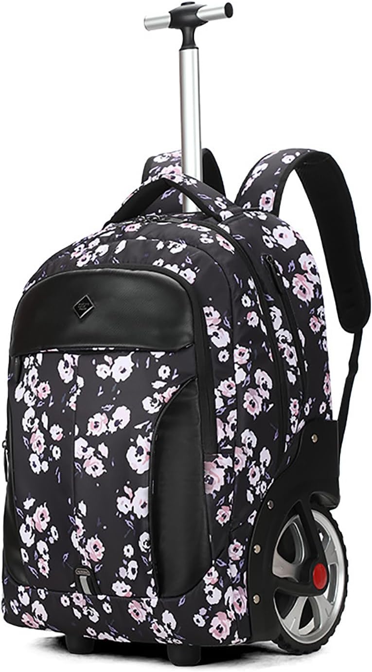 Waterproof Rolling Backpack with Wheels for Business Travel